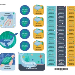 Personalized Name Labels|Personalized Name Labels>Clement - Impressions Essential Name Labels - Ocean