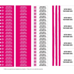 Online Essential Name Labels - Pink patterns Kids Personalized Name Labels|Personalized Name Labels