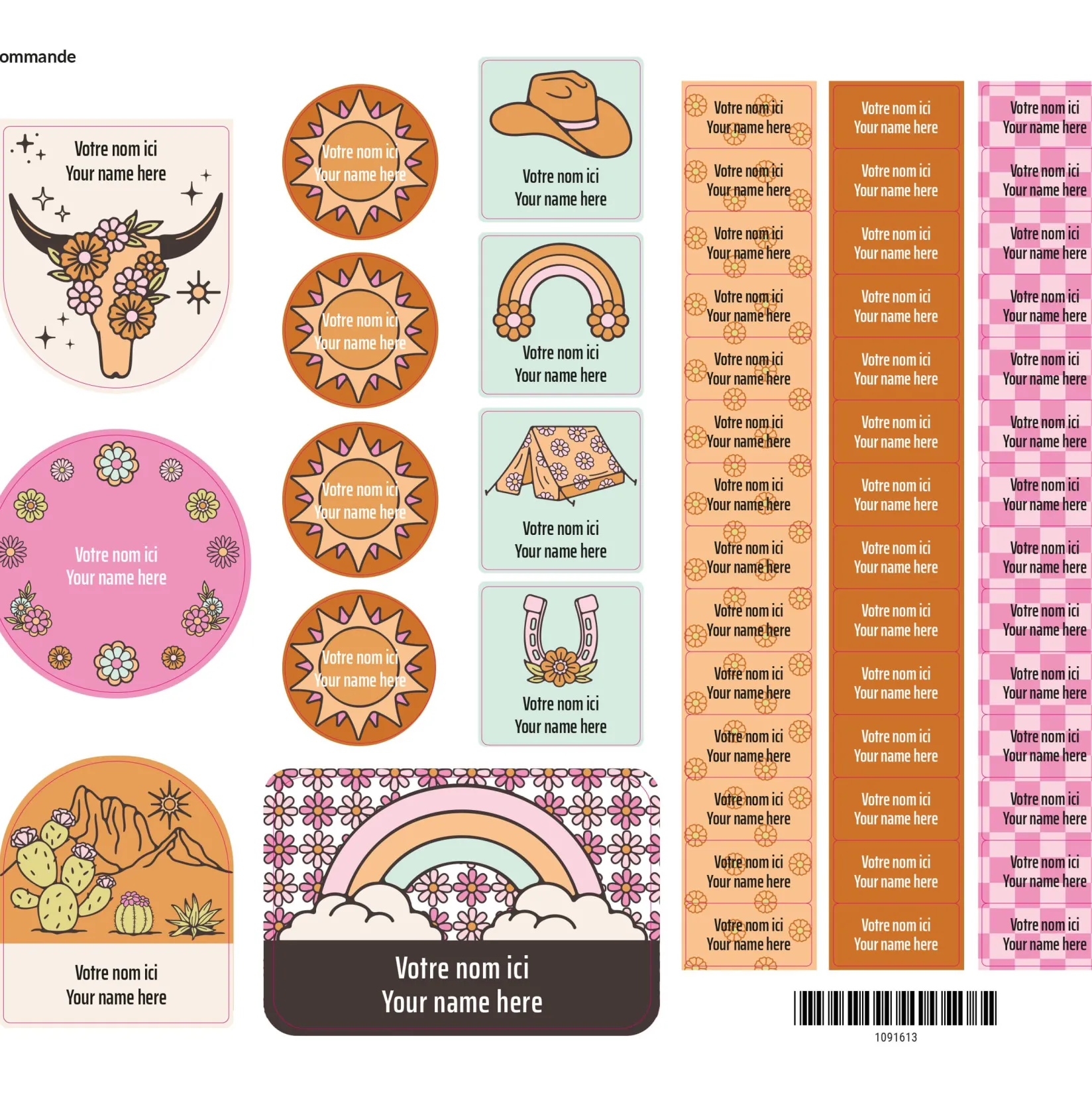 Personalized Name Labels|Personalized Name Labels>Clement - Impressions Essential Name Labels - Rodeo