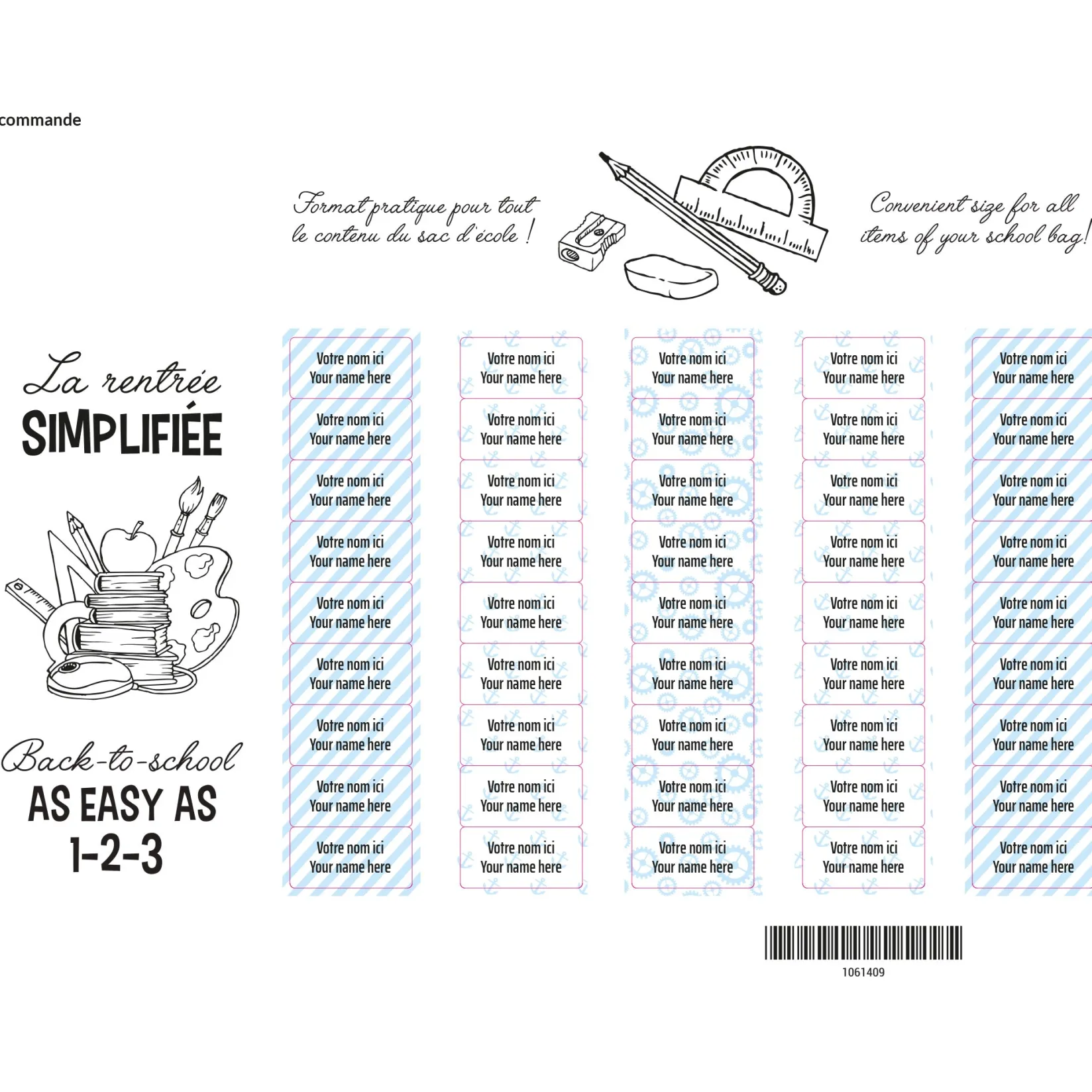 Personalized Name Labels|Personalized Name Labels>Clement - Impressions Essential Name Labels – School blue