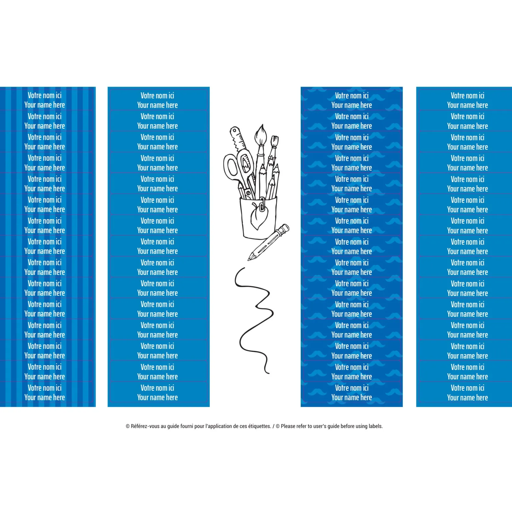 Personalized Name Labels|Personalized Name Labels>Clement - Impressions Essential Name Labels – School blue