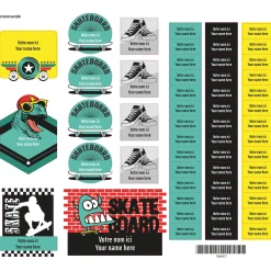 Personalized Name Labels|Personalized Name Labels>Clement - Impressions Essential Name Labels - Skate