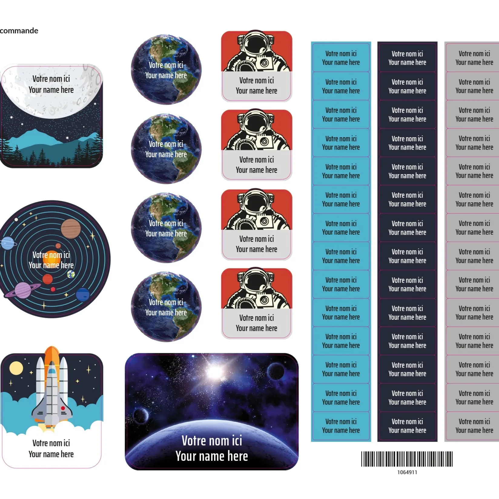 Personalized Name Labels|Personalized Name Labels>Clement - Impressions Essential Name Labels - Space