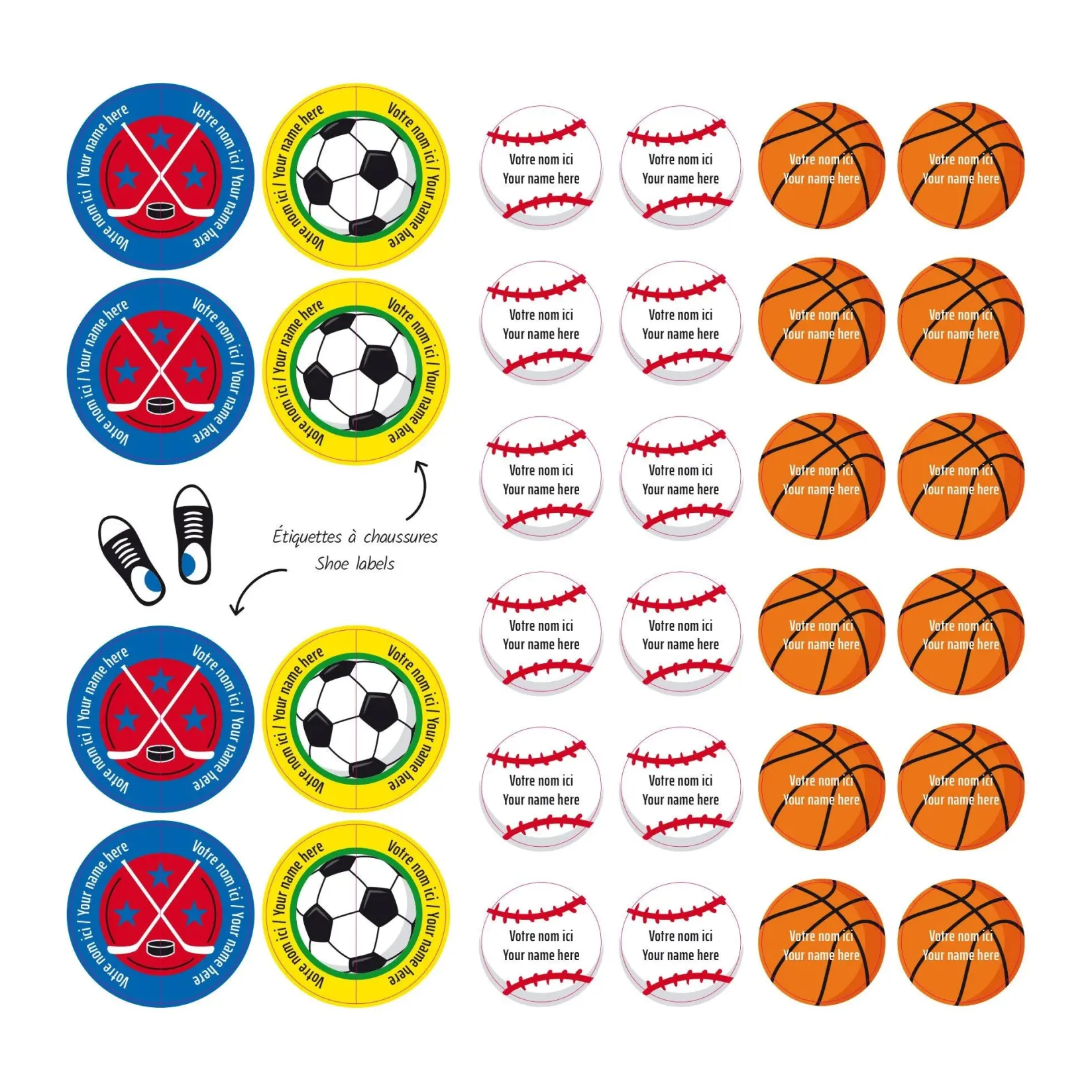 Personalized Name Labels|Personalized Name Labels>Clement - Impressions Essential Name Labels – Sports