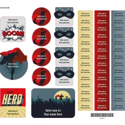 Personalized Name Labels|Personalized Name Labels>Clement - Impressions Essential Name Labels - Super heros
