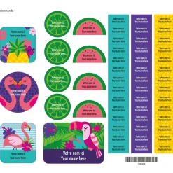 Sale Essential Name Labels - Tropical Kids Personalized Name Labels|Personalized Name Labels