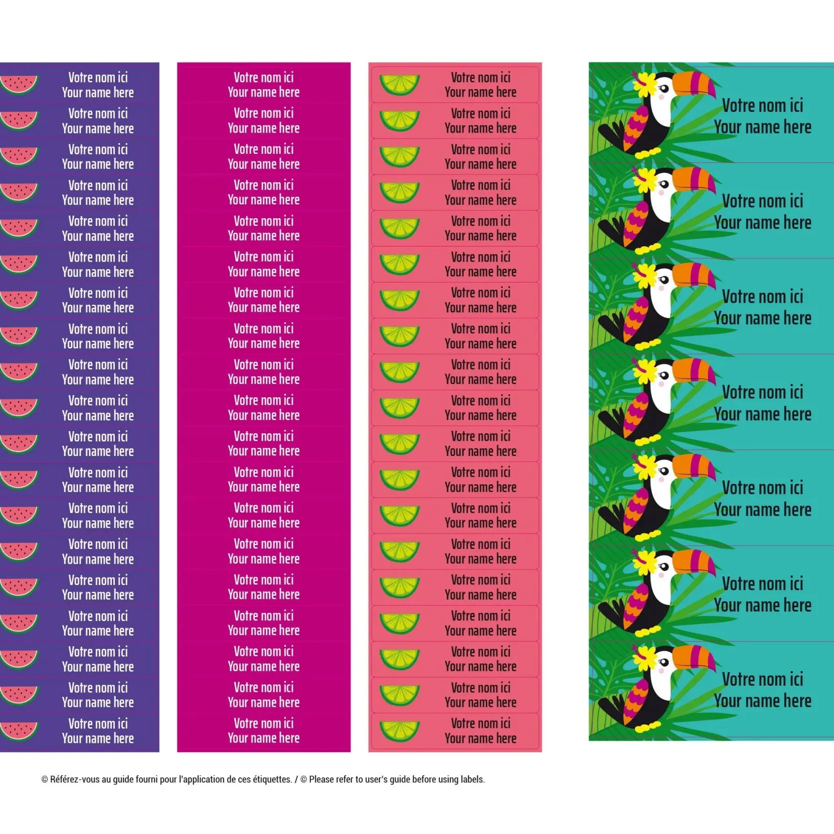 Sale Essential Name Labels - Tropical Kids Personalized Name Labels|Personalized Name Labels