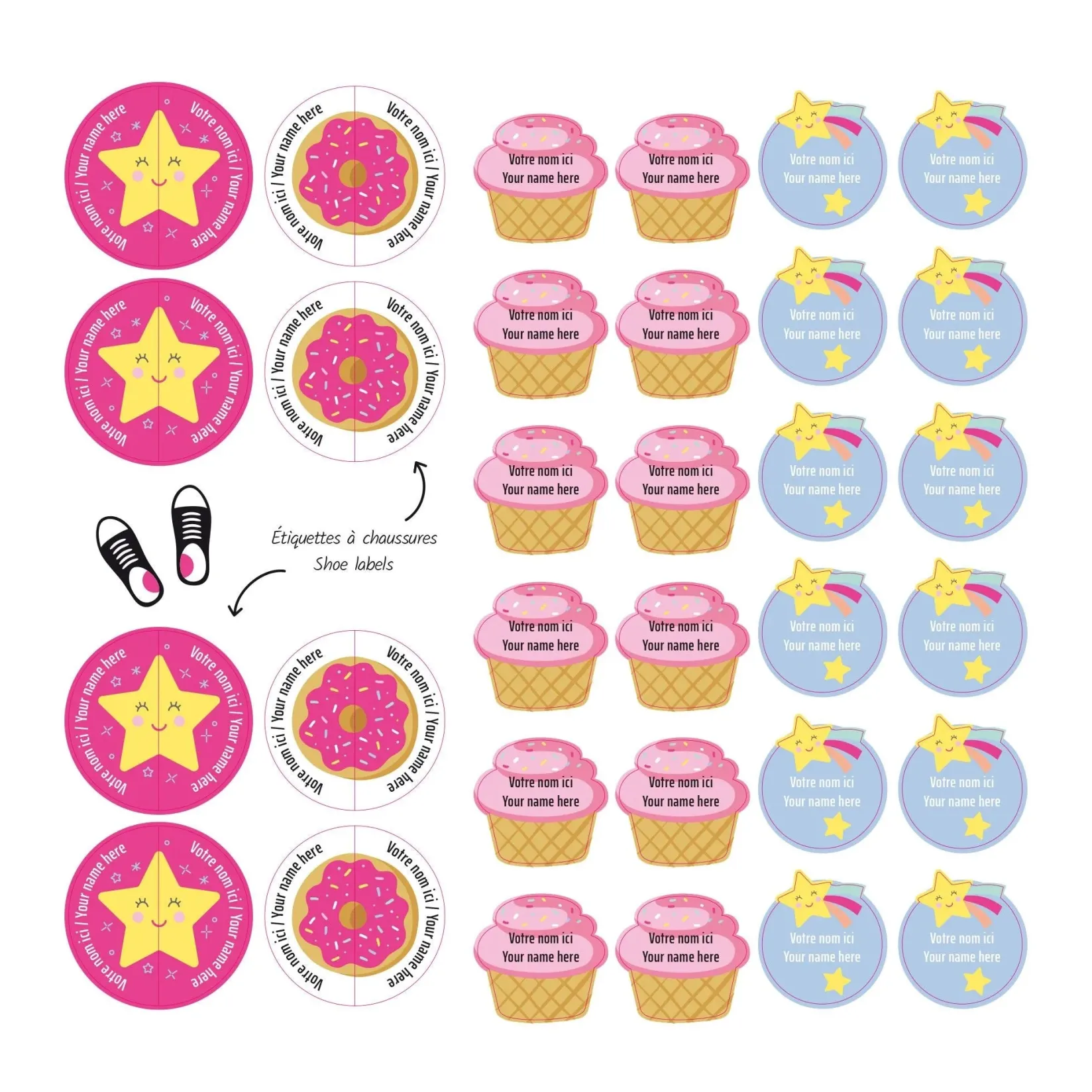 Hot Essential Name Labels - Unicorn Kids Personalized Name Labels|Personalized Name Labels