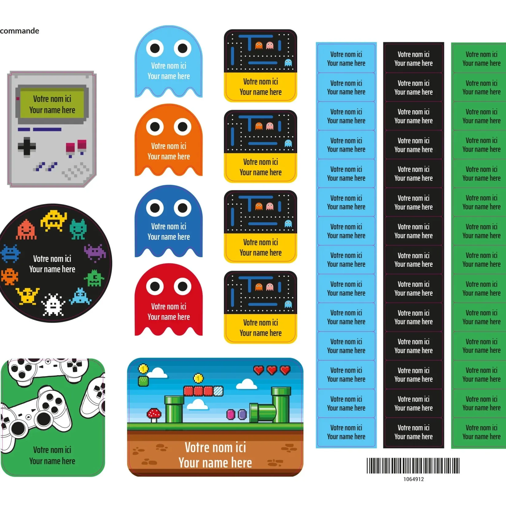 Personalized Name Labels|Personalized Name Labels>Clement - Impressions Essential Name Labels - Video Games