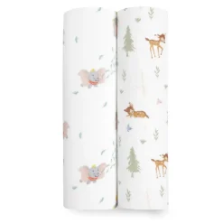 Blankets|Blankets>Aden + Anais Essentials Cotton Muslin Swaddles 2 Pack - Disney™ Bambi / Dumbo