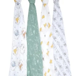 Hot Essentials Cotton Muslin Swaddles 2 Pack - Disney™ (4) Winnie and Friends Kids Blankets|Blankets