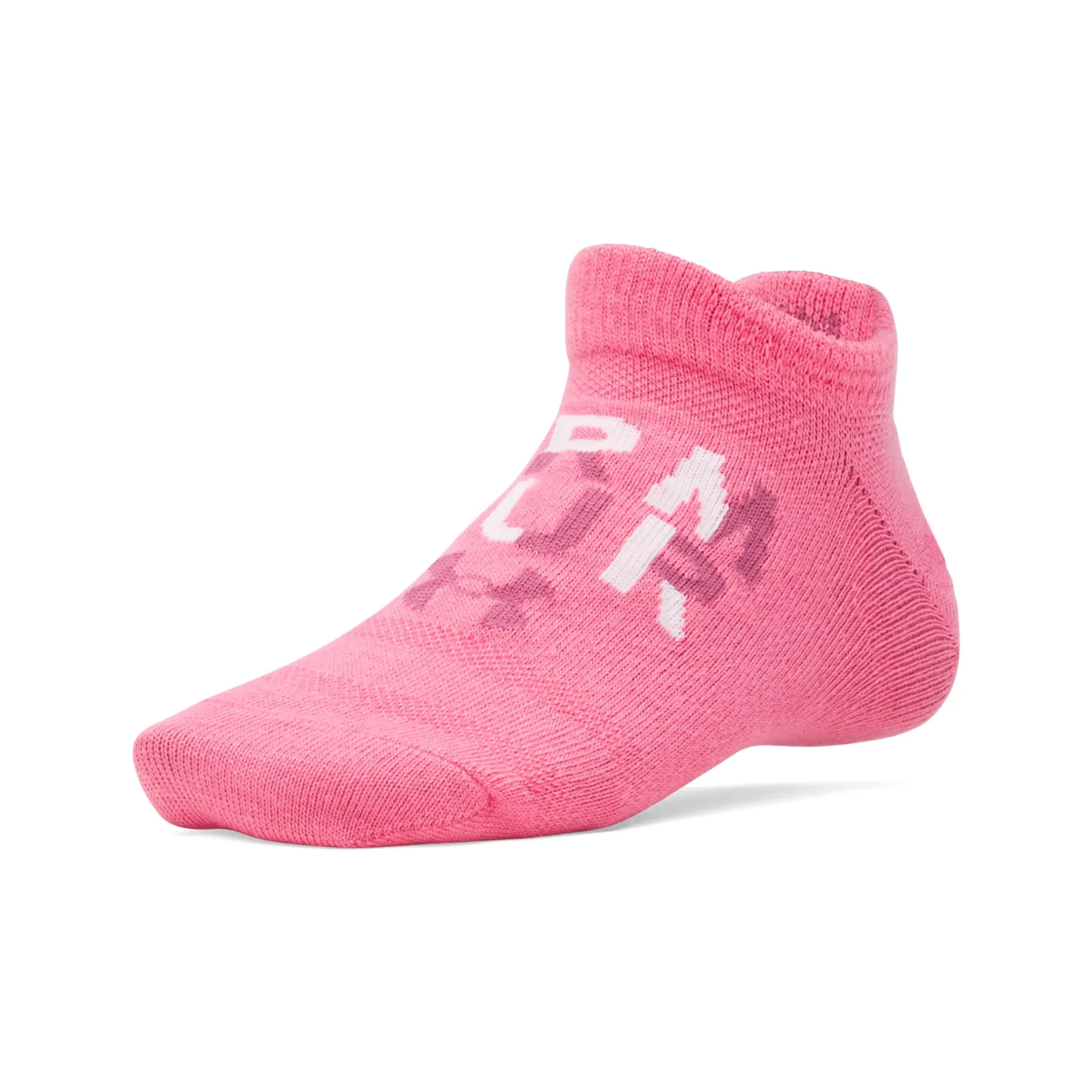Socks|Underwear & Socks>Under Armour Essentials 6pk Socks 7-14 Fuchsia
