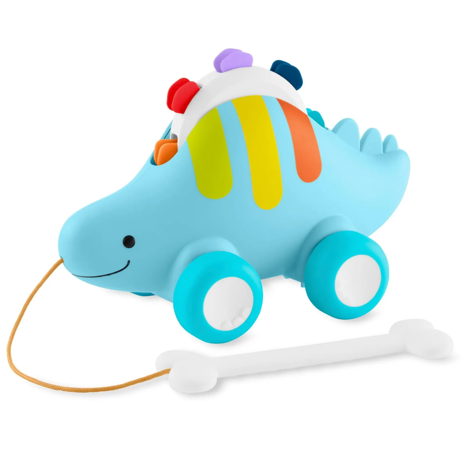 Musical Toys>Skip Hop Explore & More Dinosaur 3-In-1 Baby Musical Pull Toy