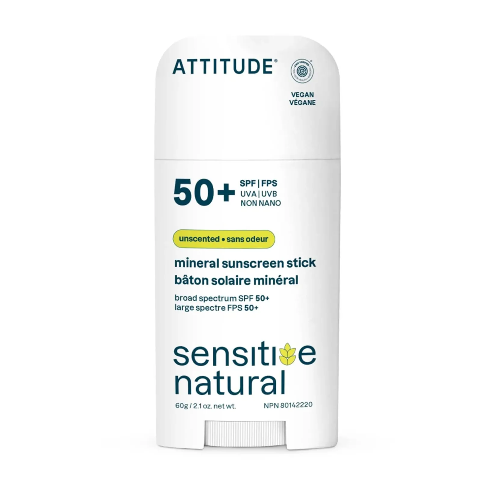 Body & Hair Care|Body & Hair Care>Attitude Face & Body Sunscreen Stick - SPF50 Sensitive Skin