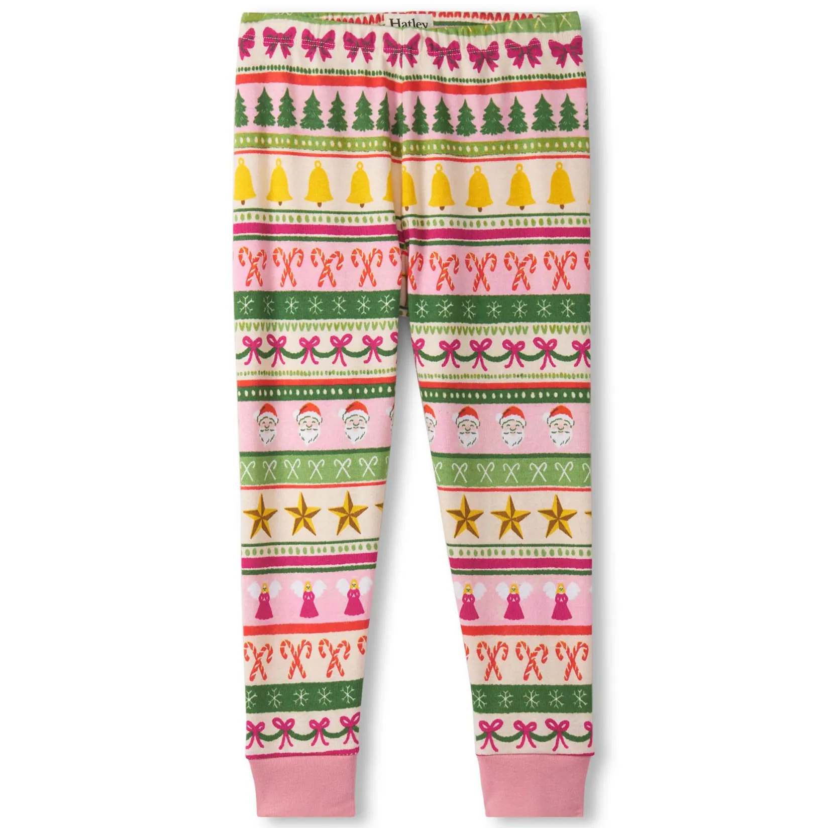Pajamas & Bathrobes>Hatley Fair Isle Pajama 3-10 Pink