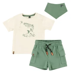 Outfit Sets>Nano Fishing Cargo Short Set 6-24m Ivory