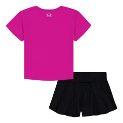 Sportswear|Outfit Sets>Under Armour Flare Short Set 4-6x Fuchsia