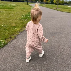 Hot Fleece Jumpsuit 6-9m -Pink Forest Do-re-mi Pyjamas