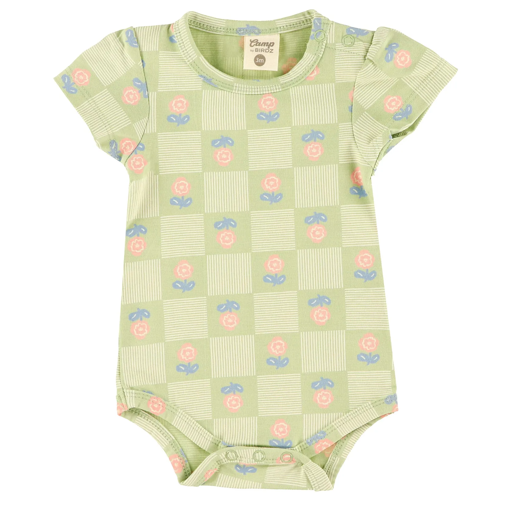 Hot Floral Check Bodysuit 3-24m Tops