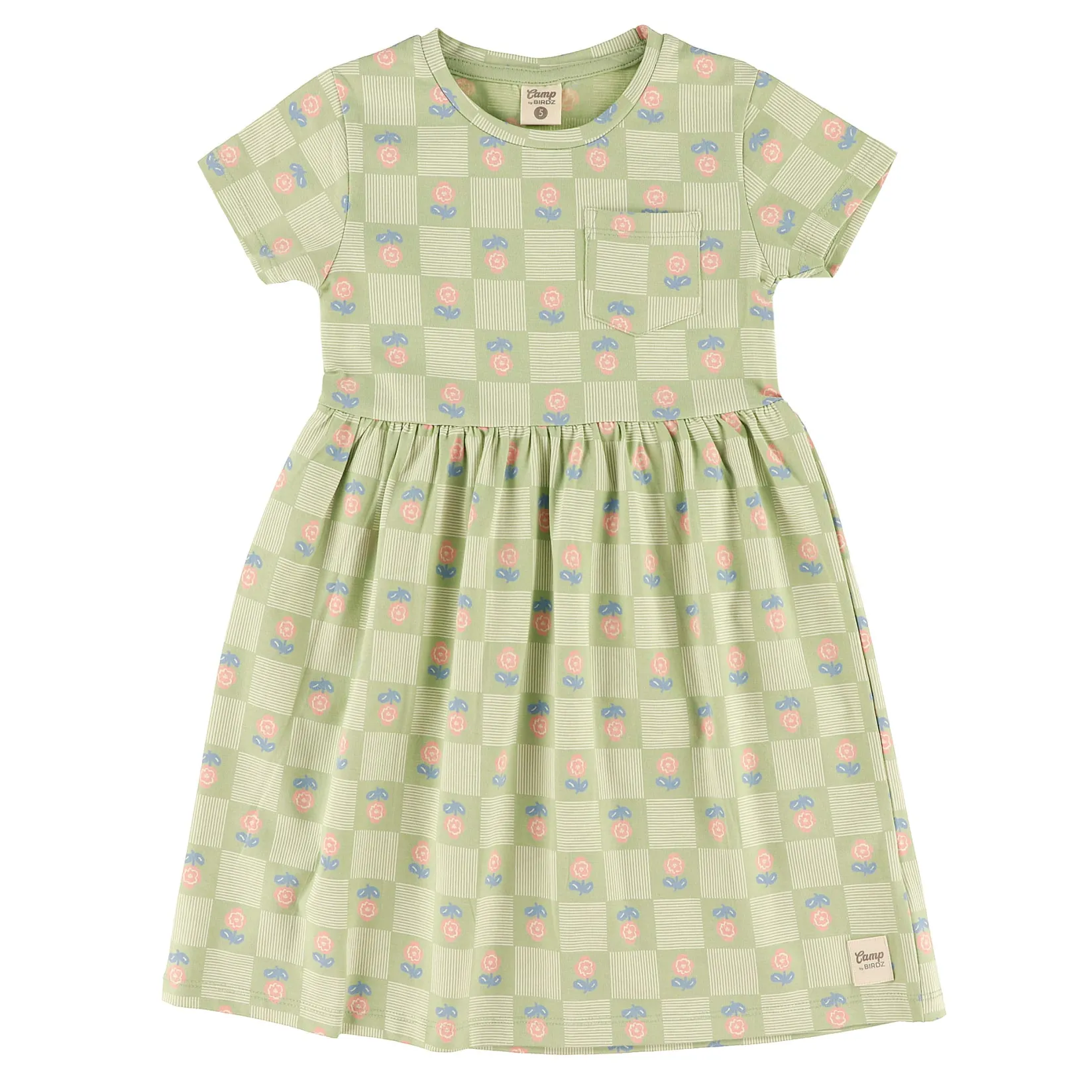 Floral Check Dress 2-8y Kids Dresses & Rompers