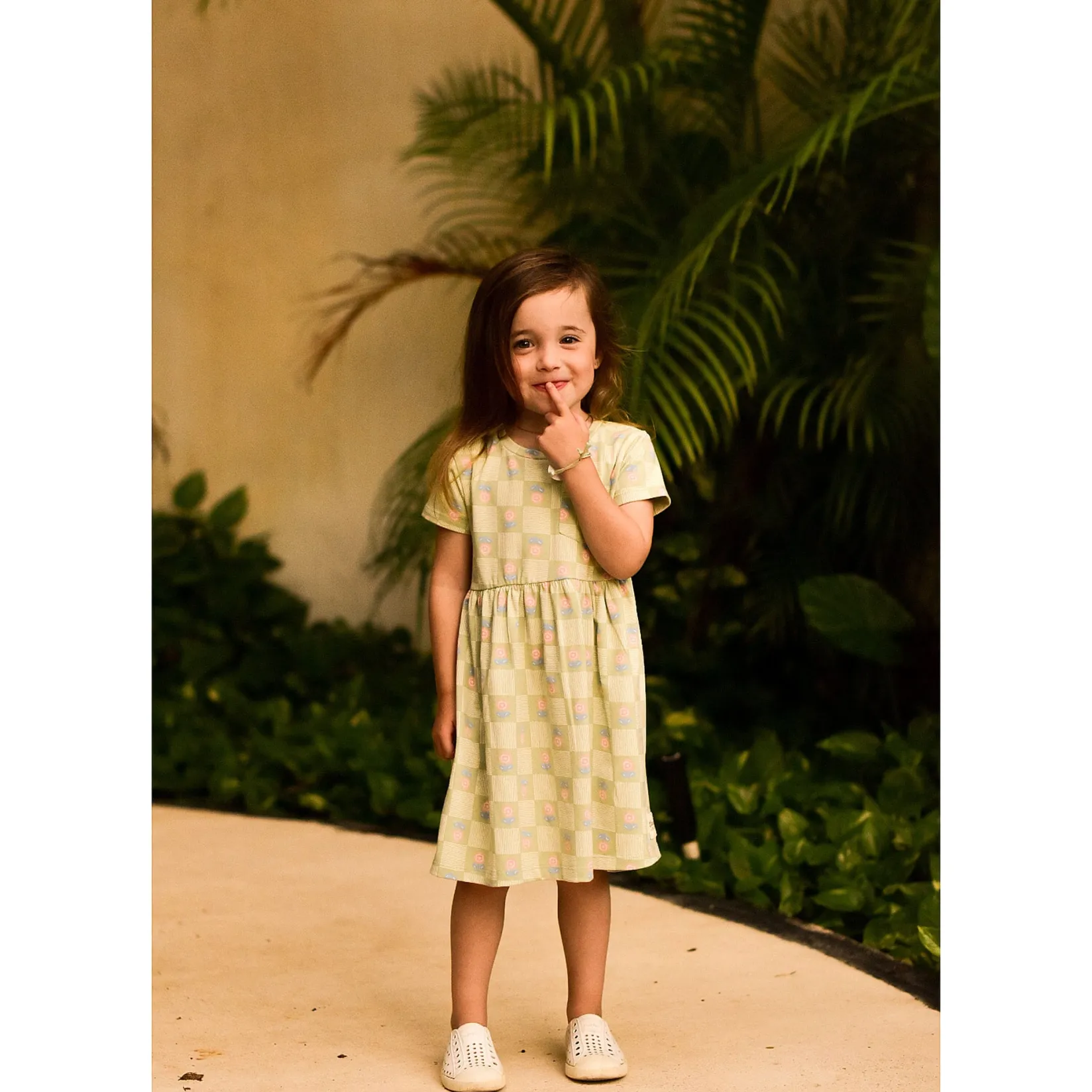 Floral Check Dress 2-8y Kids Dresses & Rompers