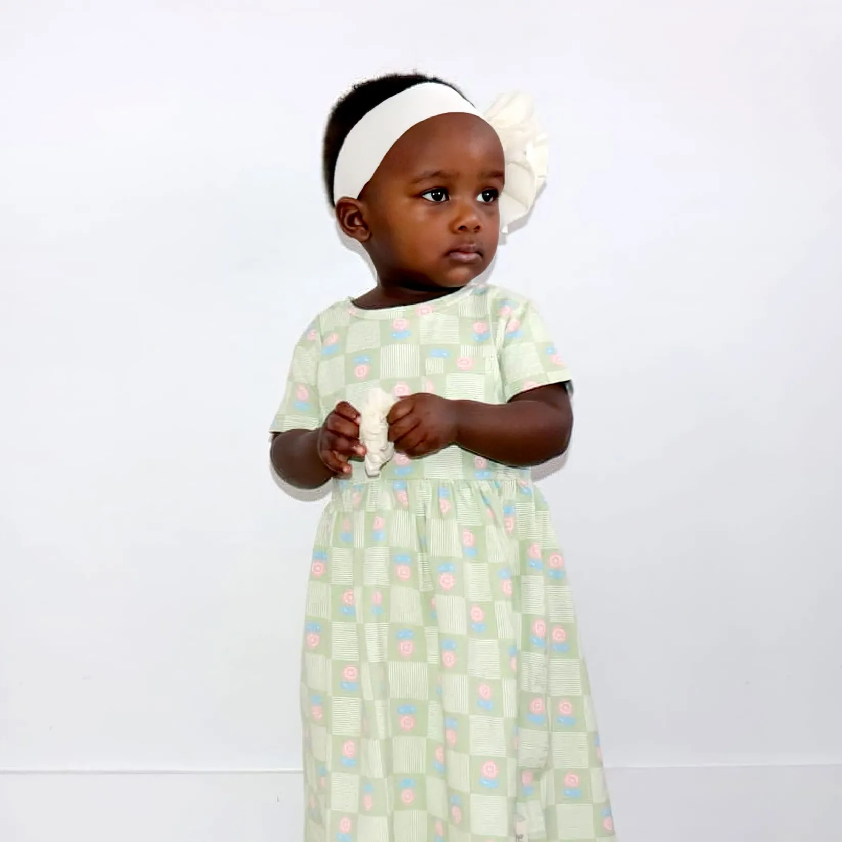 Floral Check Dress 2-8y Kids Dresses & Rompers