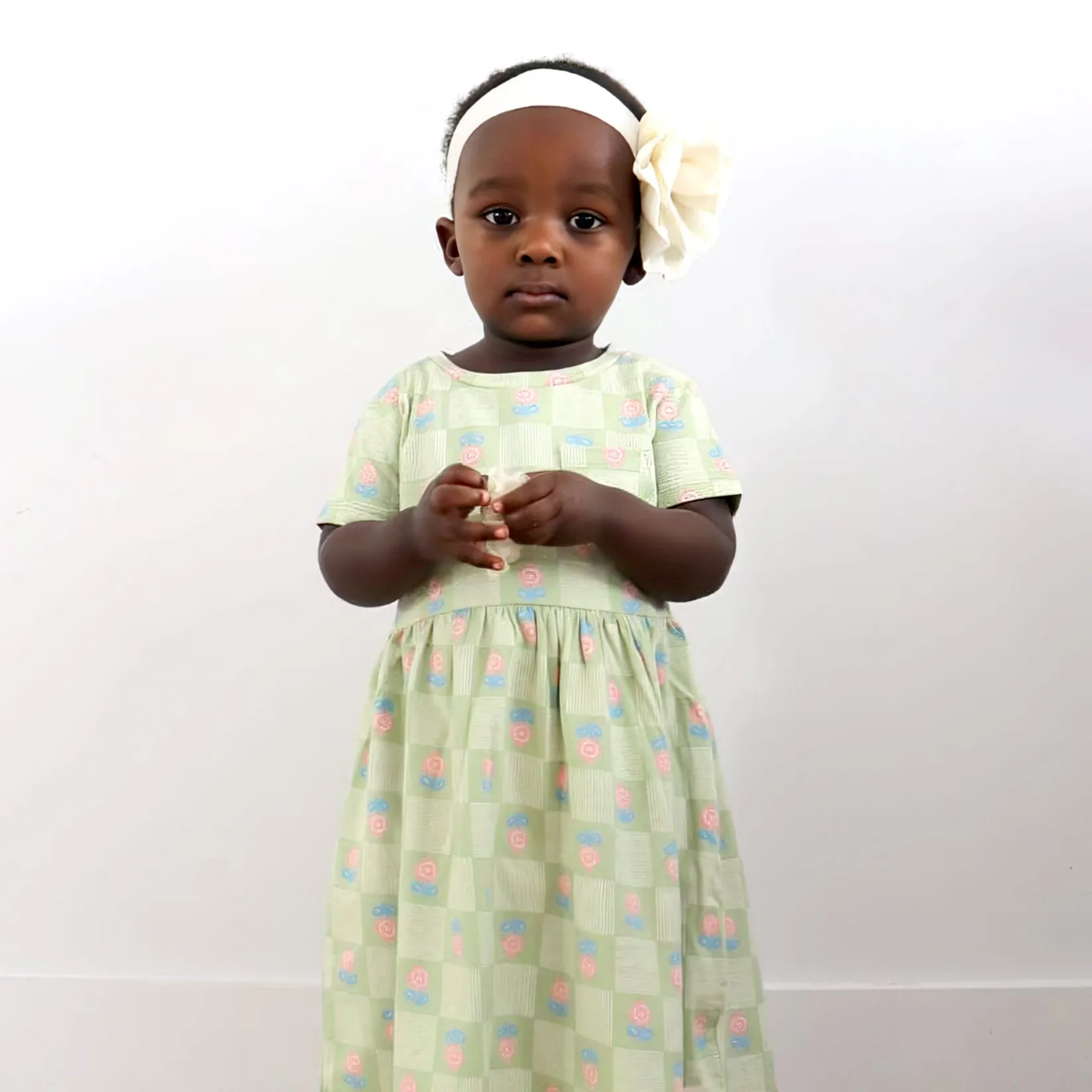 Floral Check Dress 2-8y Kids Dresses & Rompers