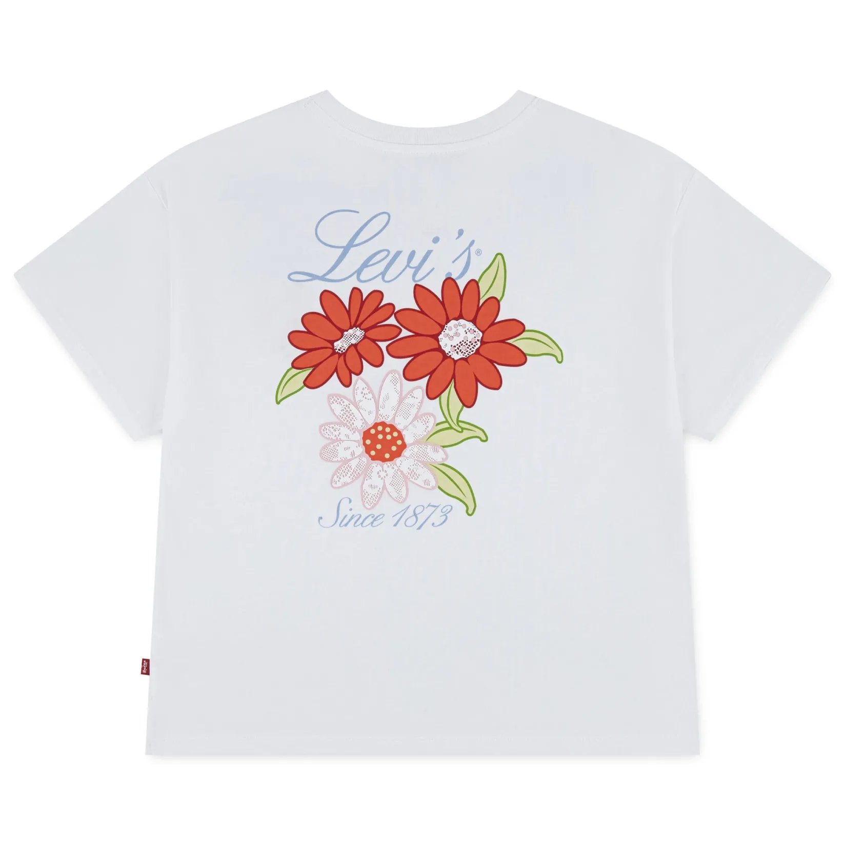 Tops>Levis Floral Oversized T-shirt 7-16y White