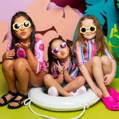 Online Flower AOP UV Swuimsuit 2-10y Kids Swimsuits