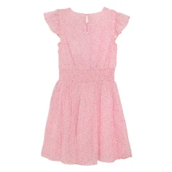 Dresses & Rompers>Creamie Flower Lurex Dress 7-14y Pink