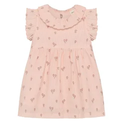 Dresses, Skirts & Outfits>Minymo Flower Muslin Dress 6-24m Pink