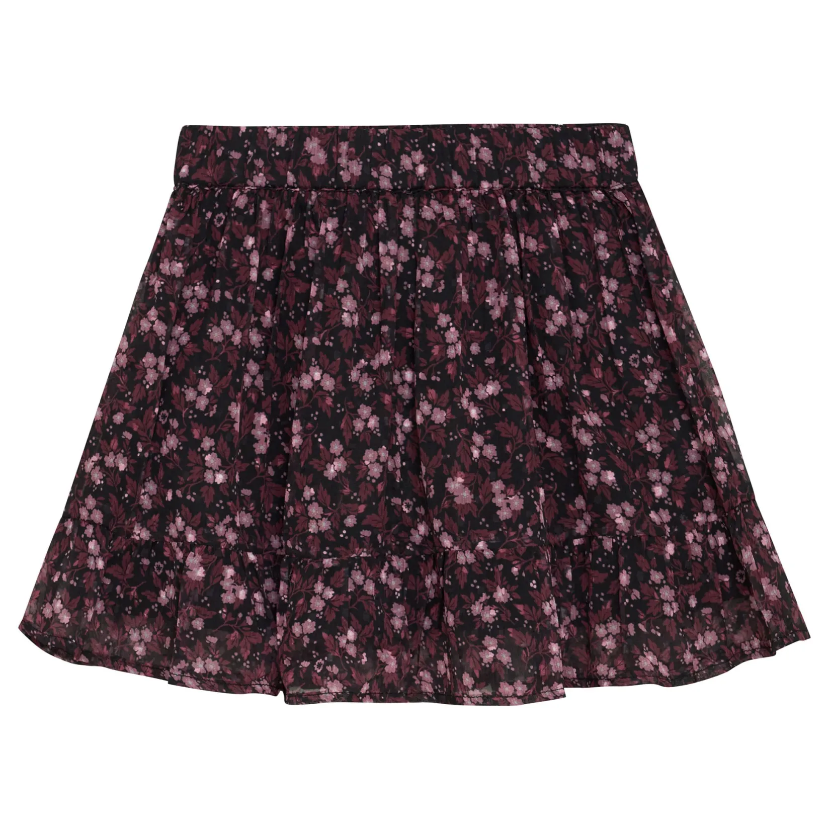 Skirts>Creamie Flower Print Skirt 3-6 Black