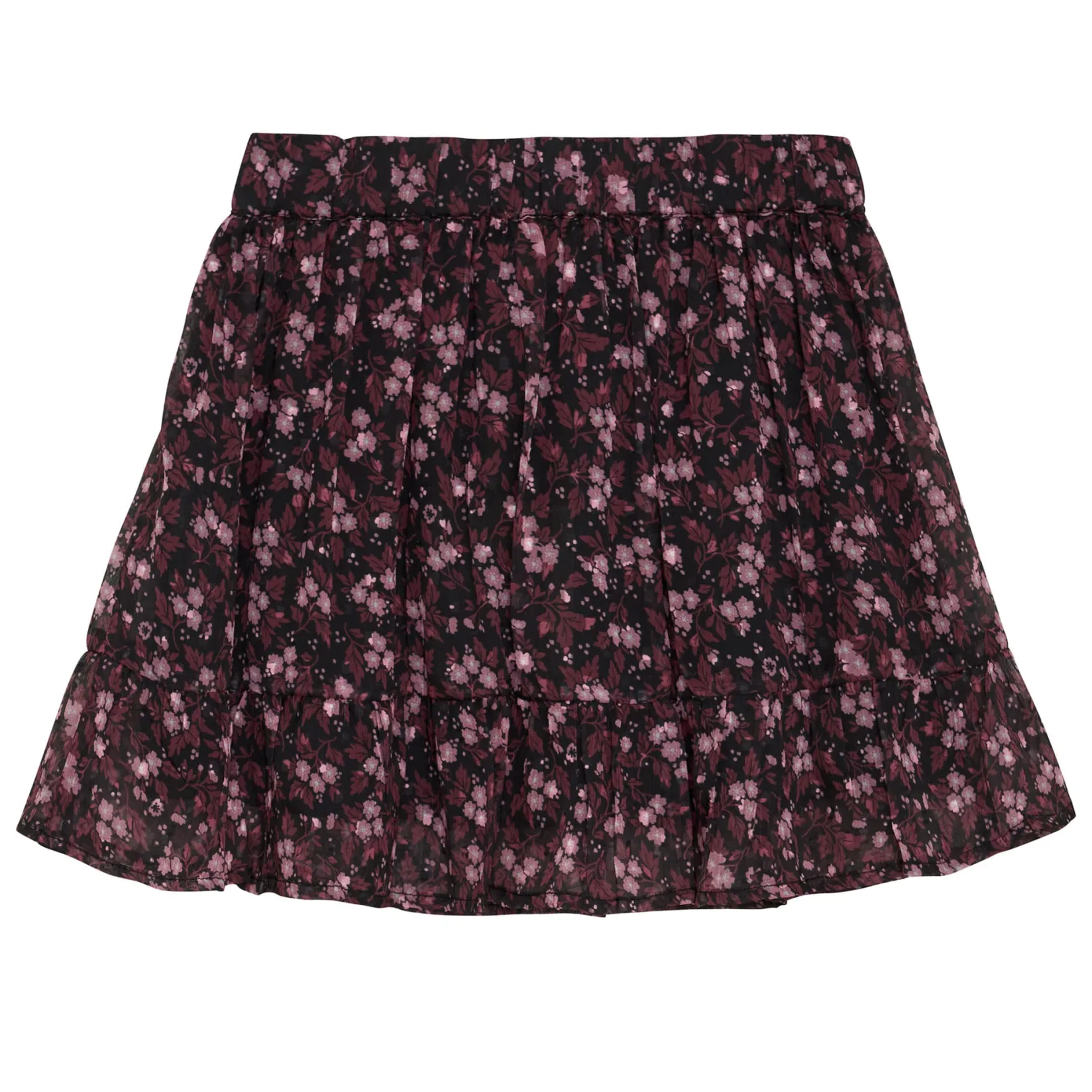Skirts>Creamie Flower Print Skirt 3-6 Black