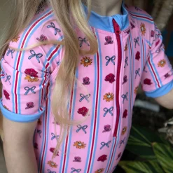 Discount Flower Stripe Uv Swimsuit 2-10 Kids Swimsuits