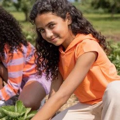 Flowers Hooded T-shirt 2-12 Kids Tops