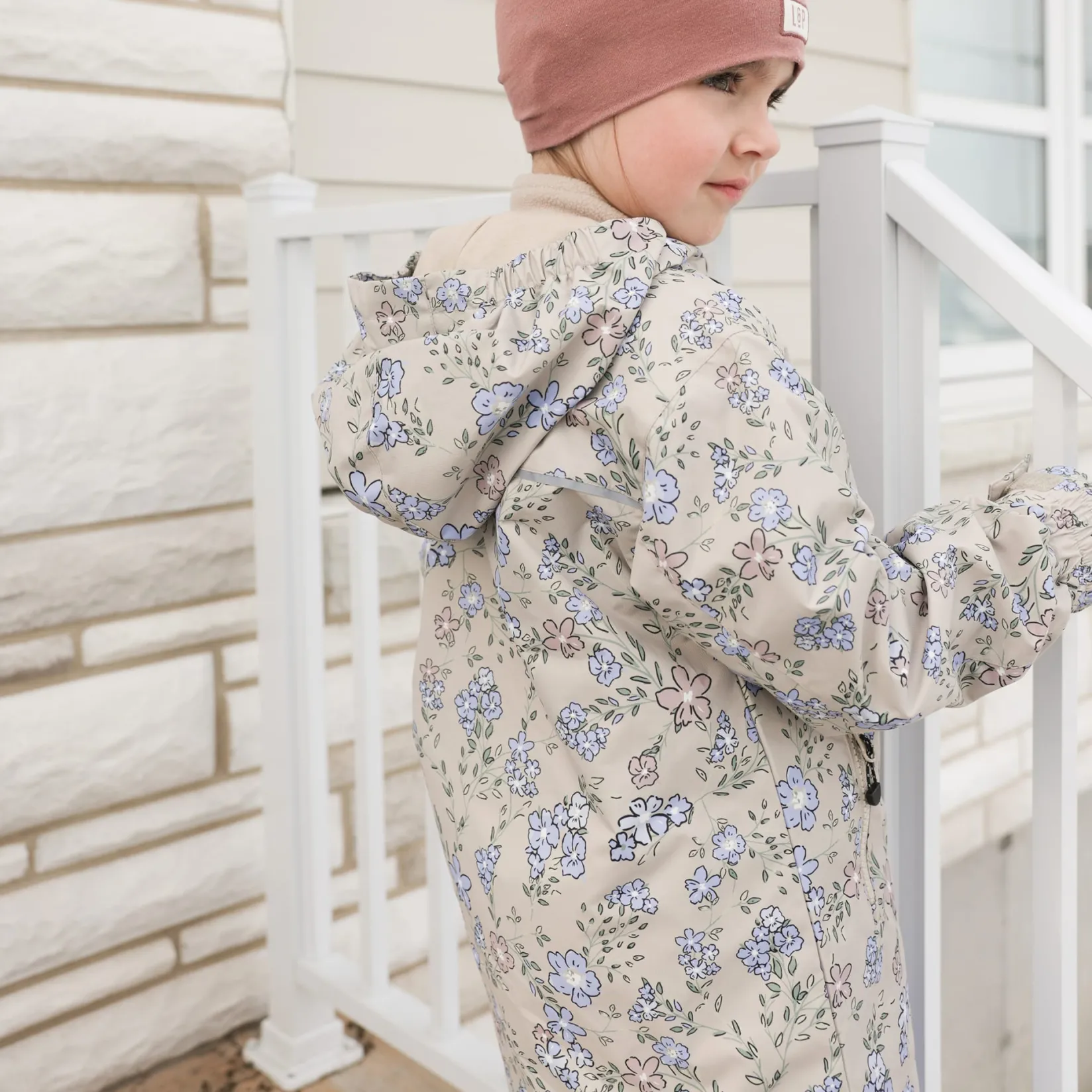 Outerwear>Deer Mountain Flowers 3in1 Set 2-6 Beige