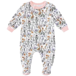 Preemie Clothing|Pajamas>Colle Colle Flowers Magnetic Pajamas P-18m Ivory