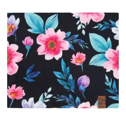 Neck Warmers & Scarves>Deux par Deux Flowers Neck Warmer 2-14 Black