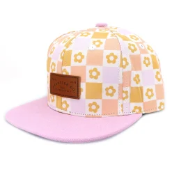 Hats And Caps>Headster Kids Flowers Plaid Snapback 6-24m Lilac