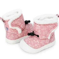 Mid-Season Boots|Mid-Season Boots>Jan n Jul Flowers Stay-Put Booties 6-24m Pink