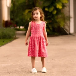 Hot Flowers Stripe Dress 2-8y Kids Dresses & Rompers