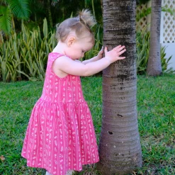 Hot Flowers Stripe Dress 2-8y Kids Dresses & Rompers