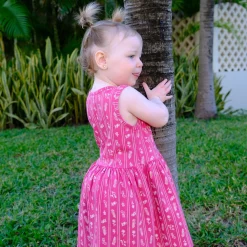 Hot Flowers Stripe Dress 2-8y Kids Dresses & Rompers