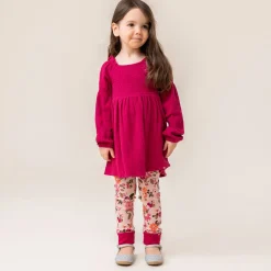 Tops>Nano Flowers Tunic 2-12 Fuchsia