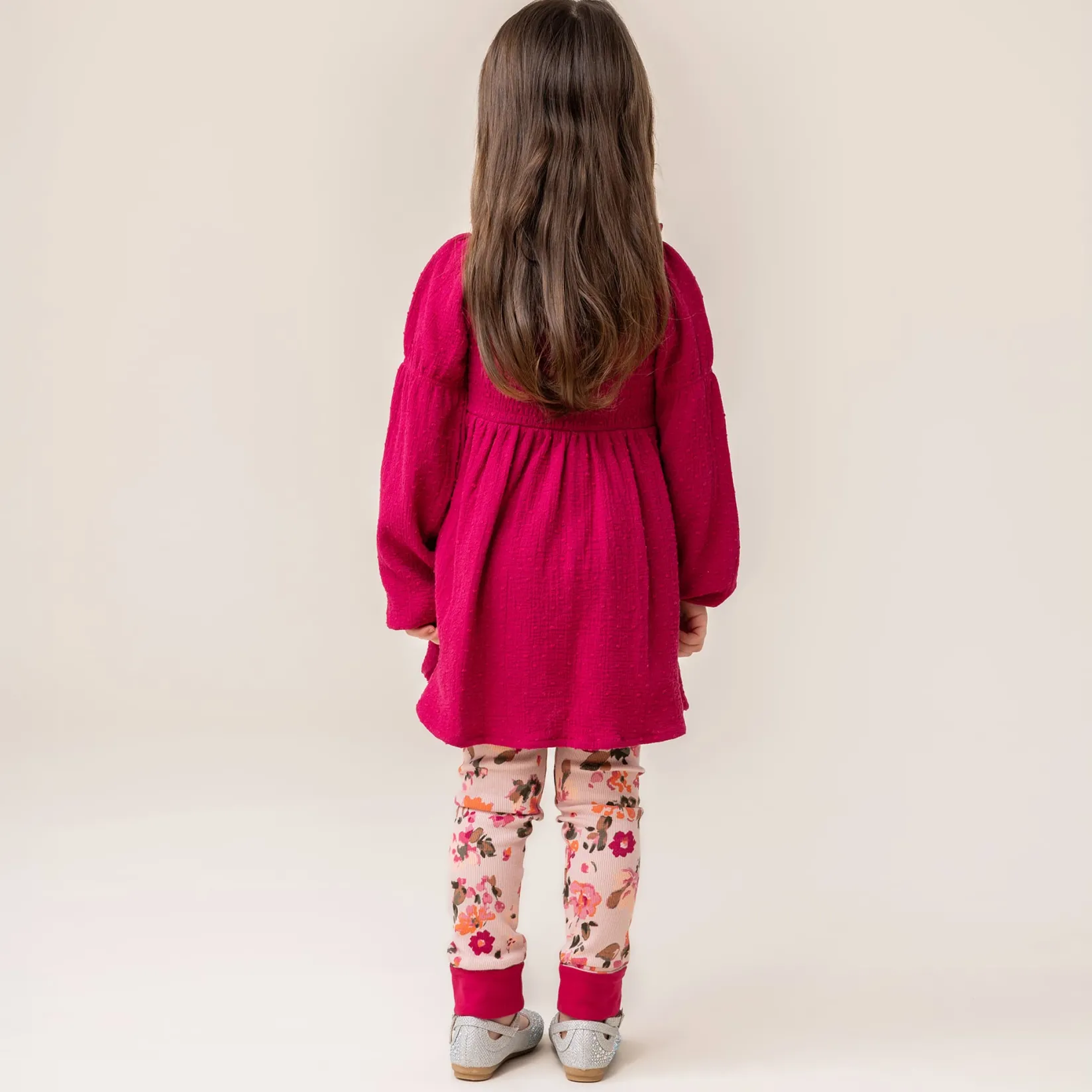 Tops>Nano Flowers Tunic 2-12 Fuchsia