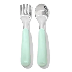 Tableware|Plates & Placemats>Oxo Tot Fork & Spoon Set - Opal