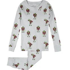 Pajamas & Bathrobes>Petit Lem Frankenstein Pajamas 2-7 Grey