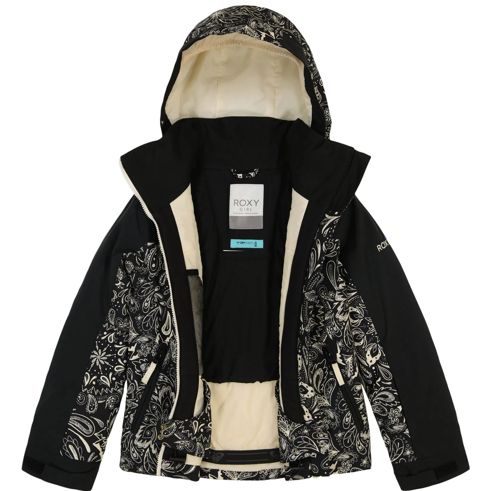 Outerwear|Snowsuits>Roxy Free Jet Block Jacket 4-6x Black