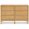 Storage Furniture>DaVinci Frem 6-Drawer Dresser - Honey