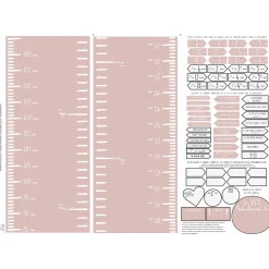 FRENCH Lux Modern Growth Chart - Pink Growth Charts|Baby Memories